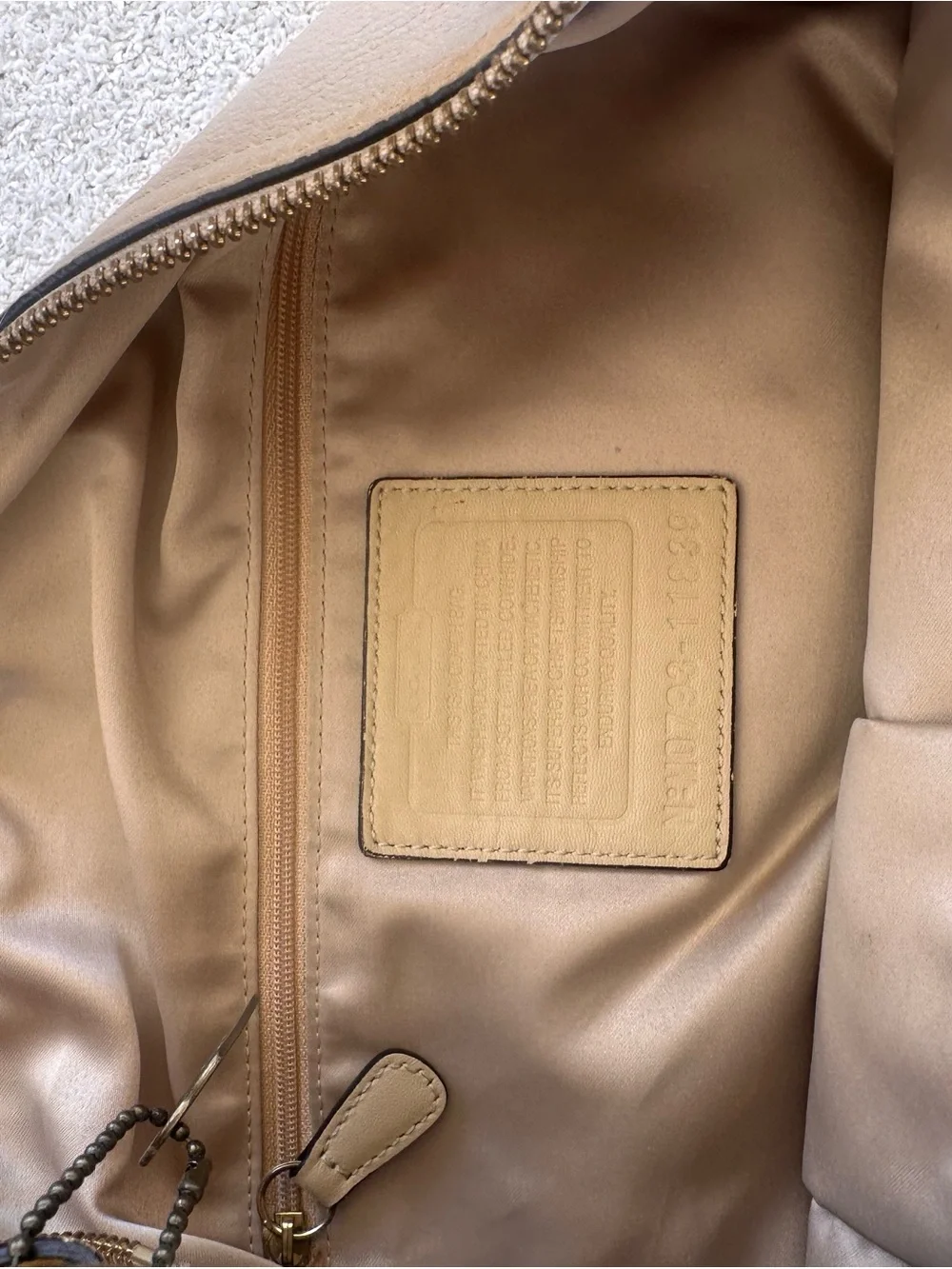 Coach Tan Leather Hobo Bag